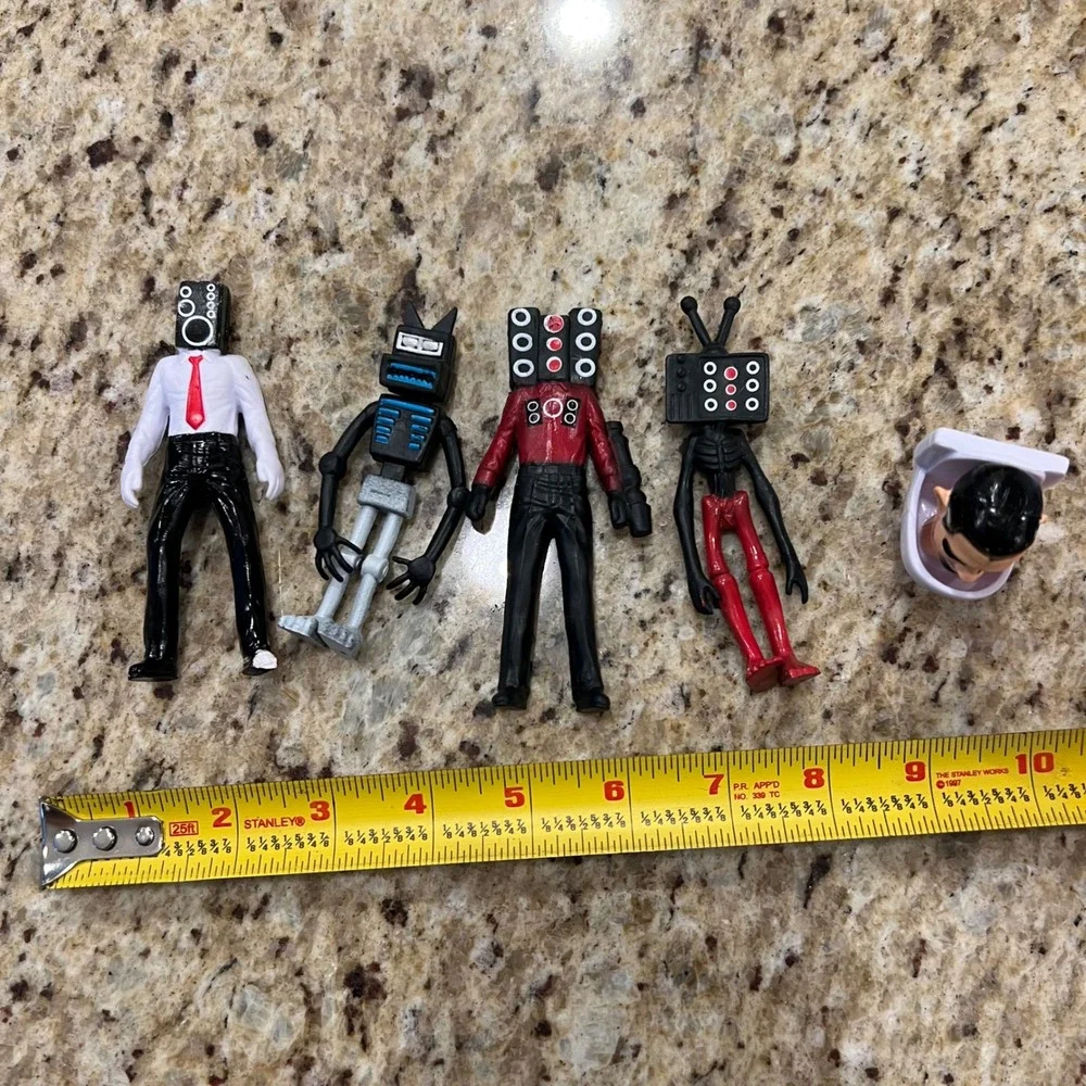 Skibidi Toilet Action Figure Lot 5pc Speaker Man TV Man Titan Meme Toys